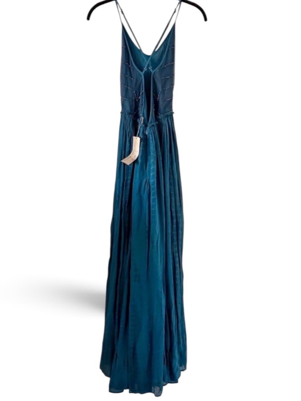 ❤️ Chan Luu Maxi Beaded Blue Gown Dress Size Small NWT - Picture 9 of 9